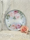New ListingHand Painted Romantic Pink Roses Porcelain Dresser Vanity Serving Tray Platter