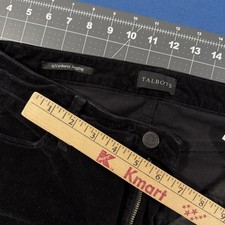 Talbots Corduroy Jeggings Size 8 Black Taper Cotton Stretch Pants