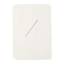 Brady 5040-4 Numberlabel, Polyester, 1-3/4Inh, 1Inw, Pk10