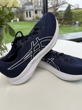 Asics Gel Pulse 15 Herren Laufschuhe Größe UK 12 - blau/weiß Flytefoam Trainer "