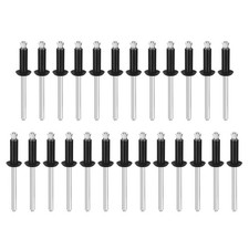 4.8mm x 14.4mm Nylon Blind Rivets for PC Board Bumper Trim Retainer, Black 25Pcs