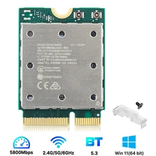 Wi-Fi 7 QCNCM865 M.2 WiFi 7 Card Bluetooth 5.3 Tri-Band 5800Mbps WiFi Adapter