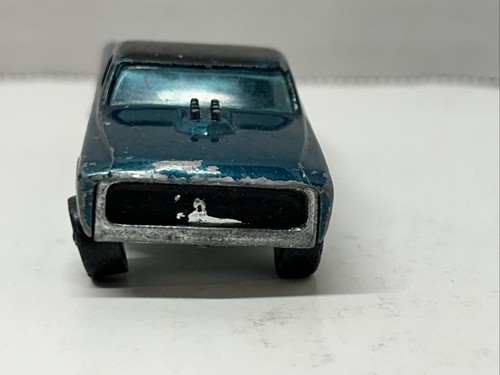 Vintage Hot Wheels Redline 1968 Custom Fleetside Blue Aqua Toy Car - Picture 4 of 8