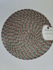 Monaco Easy Care Placemats Round Christmas Set Of 6 Red Green White Holiday NEW