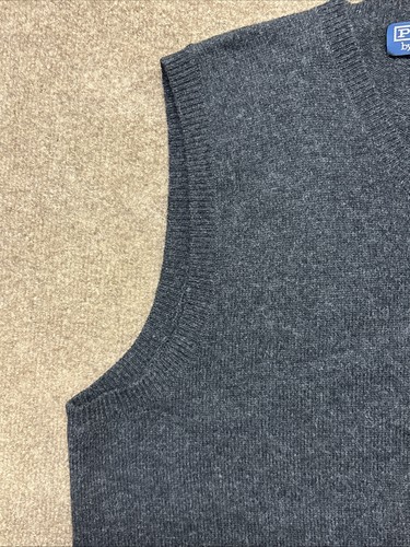 VINTAGE Polo Ralph Lauren Pullover Herren M schwarz Weste reine Lammwolle V-Ausschnitt Pony - Bild 4 von 9