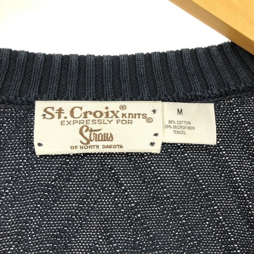 Used St. Croix Knits Stripe Pattern 3D Knit Cardigan Men's Size Medium - Picture 3 of 4