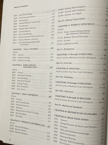 North Carolina State Building Code Residential Code 2012 - Paperback - VERY GOOD - Picture 3 of 4
