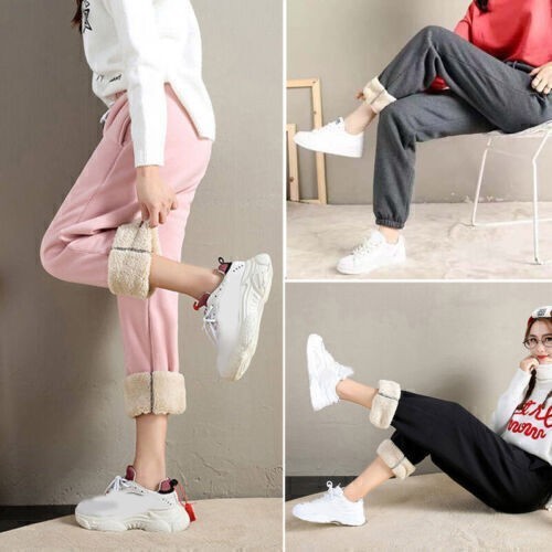 Women Thick Trousers with Hot Wool Lining  Elastic Leggings Are Warm In Winter - Picture 3 of 21