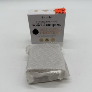 2 Pk Kitsch Strengthening Solid Shampoo Rice Water Protein Bars 3.2oz Ea