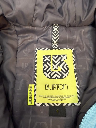 Burton Jacke Damen Small blau Dry Ride Snowboard Ski Kapuze Outdoor belüftet - Bild 7 von 22