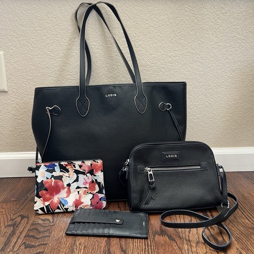 Lodis Bliss Pebbled Leather Bundle, Tote Bag, Purse, Wallet, Wristlet Shoulder - Picture 2 of 24
