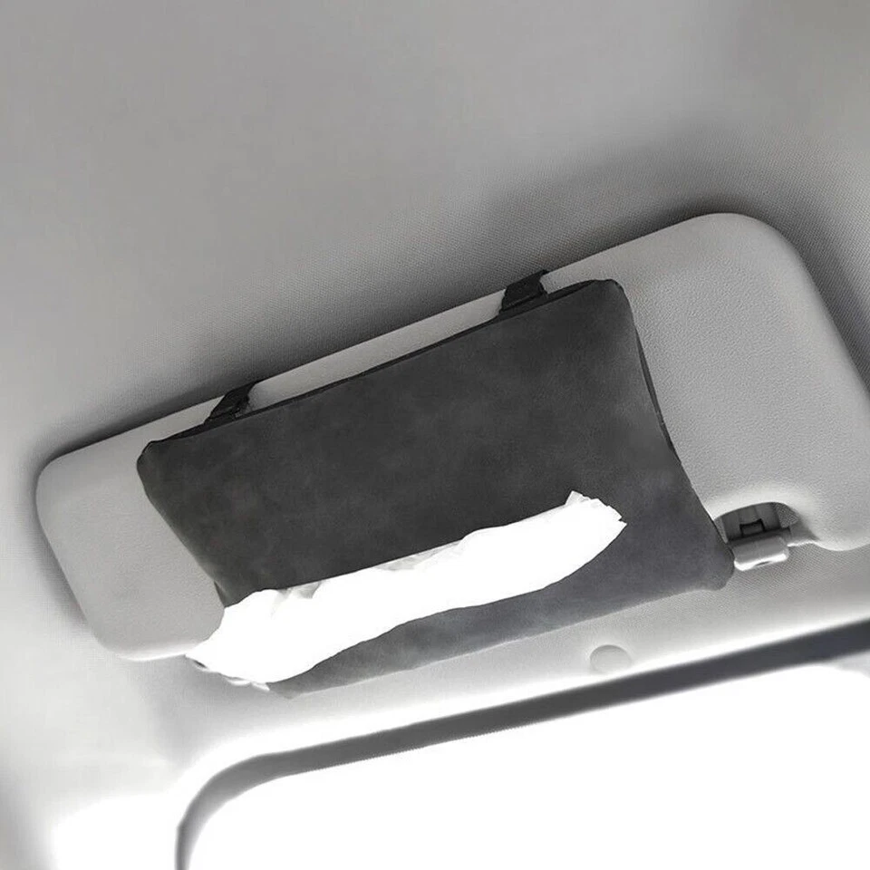 Car Soft Tissue Holder Sun Visor Tissue Holder Visor Napkin Holder Backseat Case Foto 2 de 4