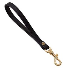 Allzedream Wristlet Strap Genuine Leather Keychain for Wallet Purse Black