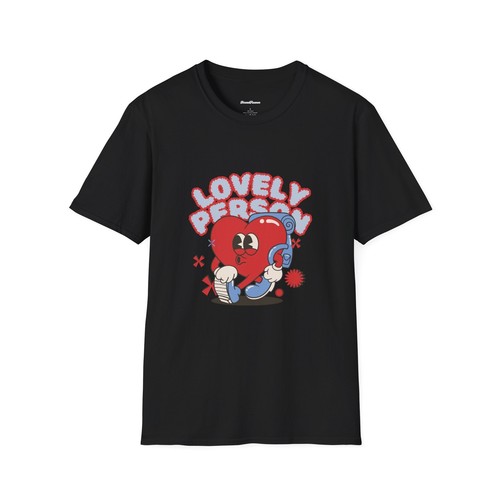Lovely person Heart Unisex T-Shirt, Cute Valentine's Day Tee, Softstyle Love - Picture 14 of 65