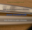 Tapered & Half Moon Shower Threshold Strips 37-44cm Chrome-Satin-Brushed-Brass