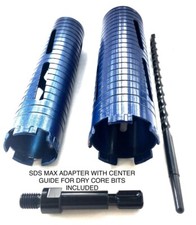 SDS MAX shank adapter & pilot bit with 2" & 3" Dry Diamond Core Bit 