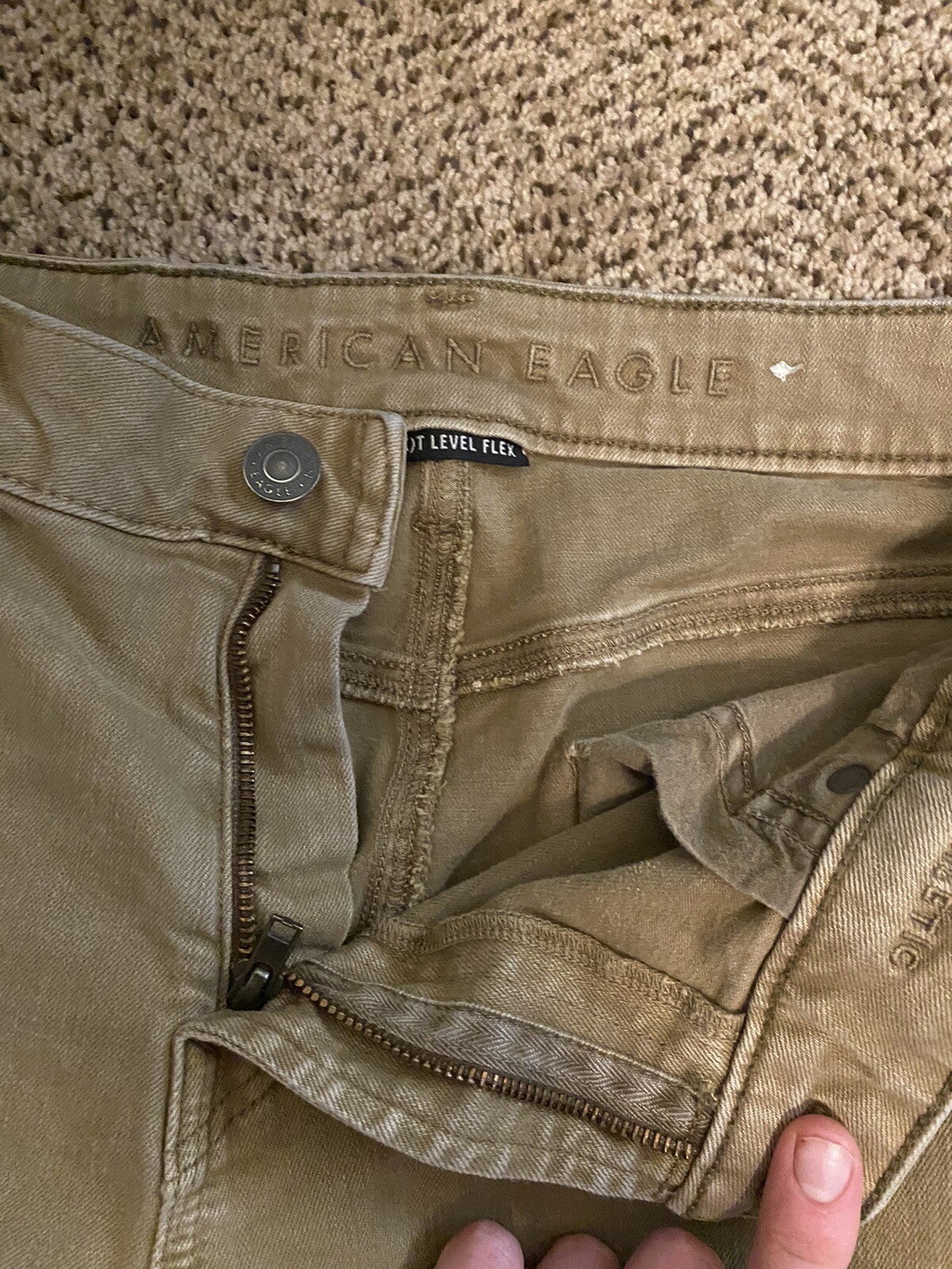 Men’s Khaki Colored Jeans Next Level Flex American Ea… Gem