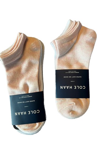 COLE HAAN WOMEN'S Size 4-12 Super Soft No Show Socks 6 Pairs New - Picture 1 of 4
