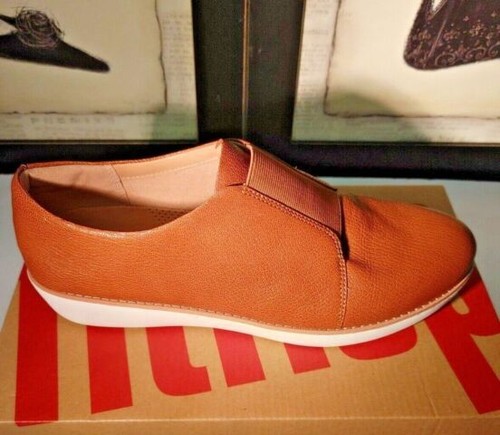 FitFlop Mujer Mocasines Sin Cordones Cuero Derby Caminar NUEVO Negro o Marrón - Imagen 17 de 17