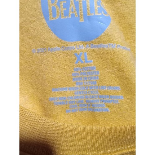 Beatles sweatshirt stretchy NEW long yellow soft women's XL - Picture 3 of 9
