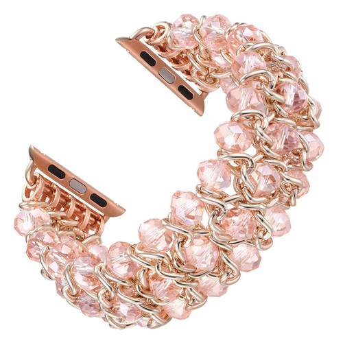 Correa de reloj pulsera de perlas y ágata para Apple Watch iWatch 7 6 5 4 3 2 1 - Imagen 11 de 17