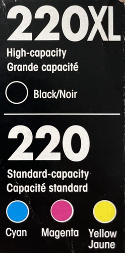 Epson 220XL Black 220 Cyan Magenta Yellow Ink Set T220XL-BCS 2026+ Retail Box - Picture 2 of 20