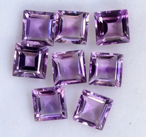 NATURAL-PURPLE-AMETHYST-6X6-MM-SQUARE-CUT-FACETED-LOOSE-AAA-GEMSTONE-LOT