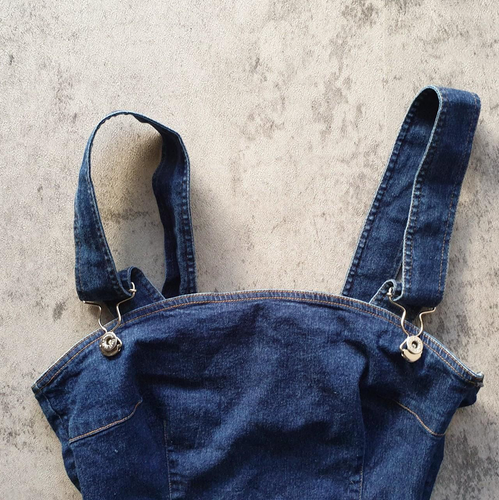 Vtg DOLCE & GABBANA D&G BLUE DENIM DRESS 24/38 S - Picture 2 of 7