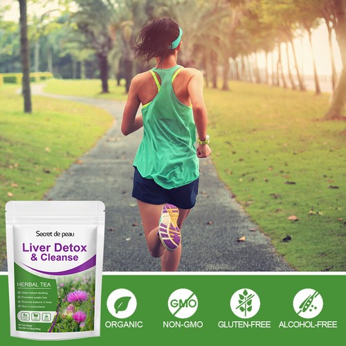 Liver Detox & Cleansing Herbal Tea Liver Support For Lung Health 30 Day Tea Bags - Picture 5 of 8