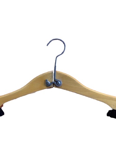 Vintage Wood Folding Travel Coat Hanger with Lint Brush Germany 17” - Picture 7 of 14