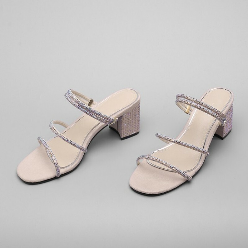 Fashion Hot Womens Low Top Peep Toe Pull On On On Rhinestone Block Heel Sandals shoes 05e552 Fashion Hot Womens Low Top Peep Toe Pull On On On Rhinestone Block Heel Sandals shoes 05e552