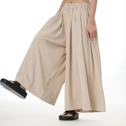 Women's Wide leg Loose Fit Pants Outwear Casual Elastic Waist Trousers Spring SZ - Picture 6 of 9