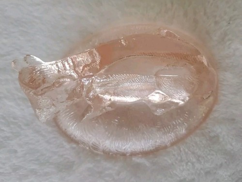 Replacement Lid Glass Butter Trinket Dish Lid Pink Glass Cow Vintage Lid Only - Picture 15 of 18