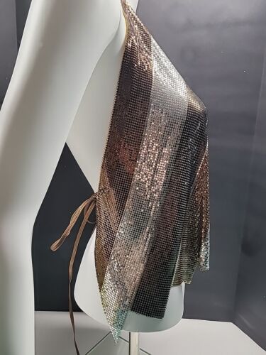 Vintage Unmarked Chain Mail Mesh Top - Picture 4 of 10