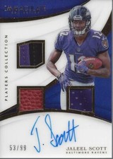 2018 Immaculate Players Material Autographs #36 Jaleel Scott Auto Jersey /99