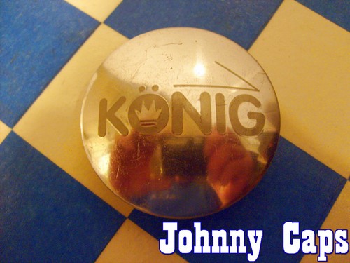 Konig Wheels Chrome/White Center Caps #1 Authentic Konig Wheel Center Cap (1)  - Picture 2 of 4