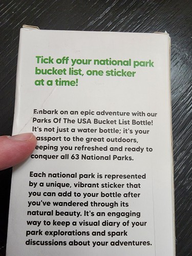 LET'S WANDER Original Lets Wander National Park Water Bottle with White New!! - Picture 4 of 8