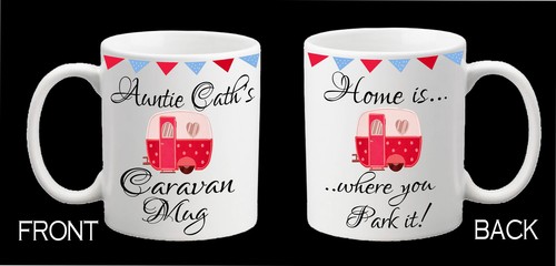 Hermosa taza caravana personalizada cámper mamá papá niñera abuelo regalo - Imagen 17 de 20