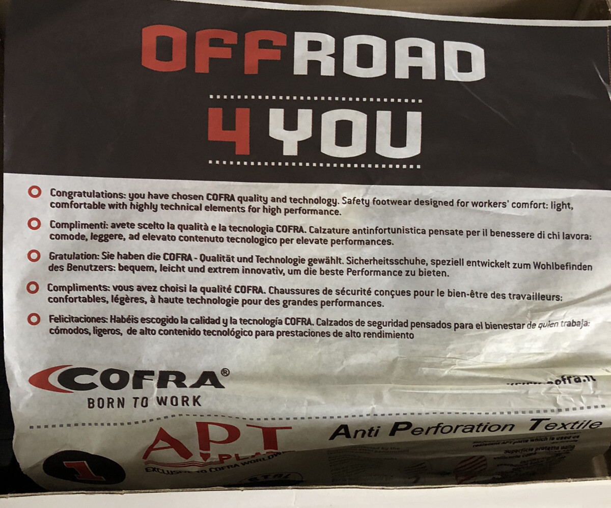 New Cofra Trenton EH PR Safety shoes Size 9 Wide