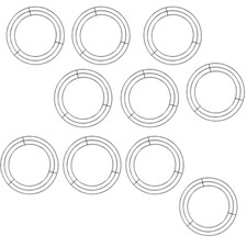 8-in Floral Garden Round Metal Wreath Forms -5 pack 10 pieces Craft Decor Gift