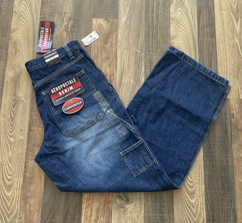 Aeropostale Baggy Wide Leg Carpenter Jeans W28 L30 Y2K Skater New - Picture 15 of 15