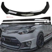 For Toyota Camry SE XSE Glossy Black Front Lower Bumper Lip Splitter Spoiler