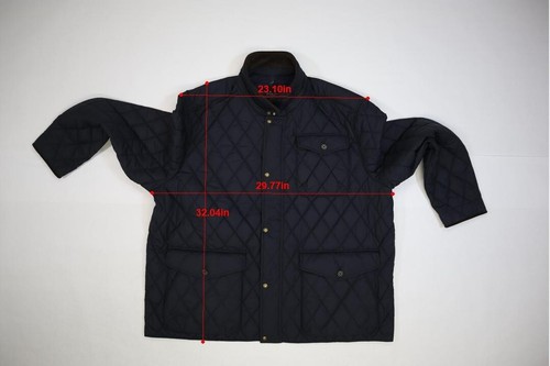 Polo Ralph Lauren Beaton Water Resistant Quilted Jacket Navy w Corduroy Mens 4XB - Picture 4 of 10