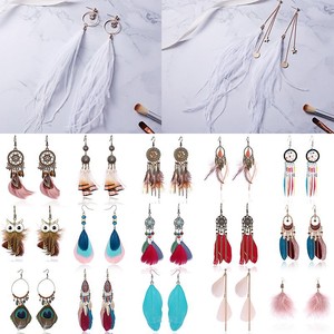 Women-Wedding-Charm-Boho-Vintage-Dreamcatcher-Drop-Dangle-Hook-Earrings-Jewelry