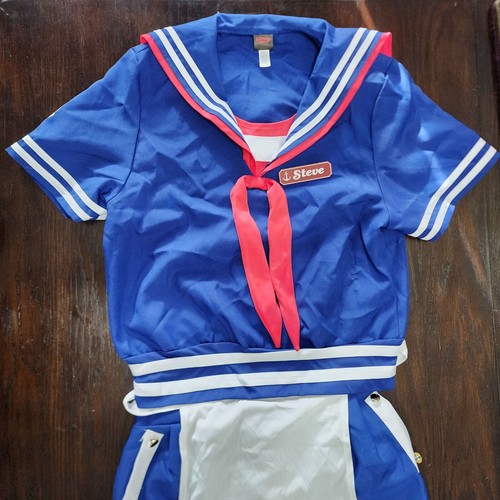 STRANGER THINGS Adult XS STEVE HARRINGTON Scoops Ahoy Uniform SHIRT SHORTS APRON - Picture 5 of 17