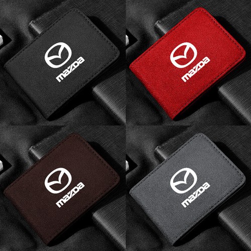 Driver License Certificate Card Suede Leather Case Bag Holder for Mazda - Picture 1 of 4