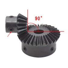 1.5 Mod Bevel Gear 1:2 15T 30T Tooth Metal Transmission Bore 5mm - 15mm 90°Steel