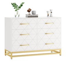 Dresser for Bedroom 6-Drawers Chest of Drawers Wood Storage Organizer Cabinet