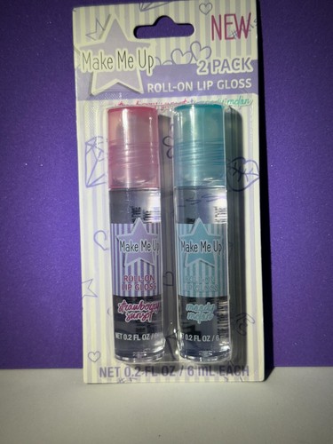 Make Me Up ~ Brillo de labios ROLL ON, 2 paquetes de 0,2 oz cada uno ~ FRESA Y MELÓN - Imagen 2 de 6