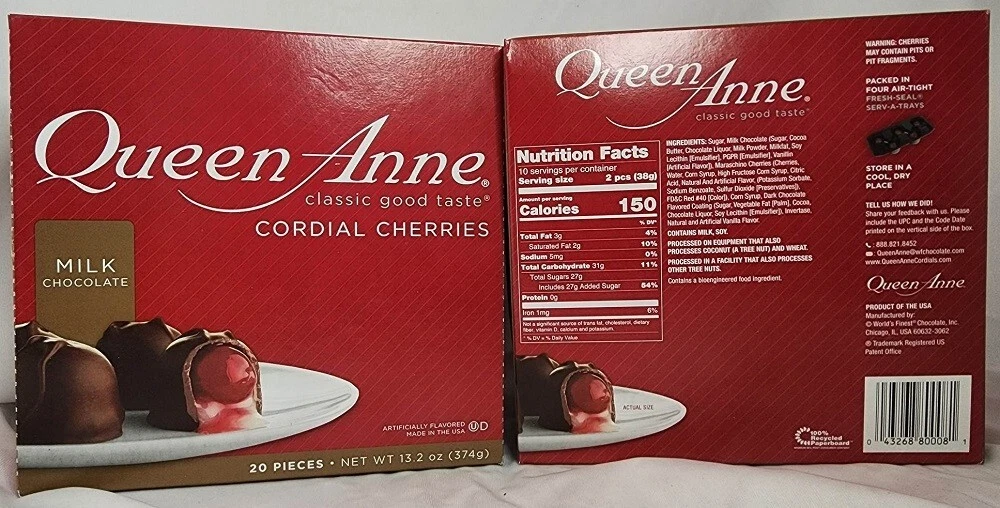 Queen Anne Cella's Chocolate Covered Cherry Cordials Let's